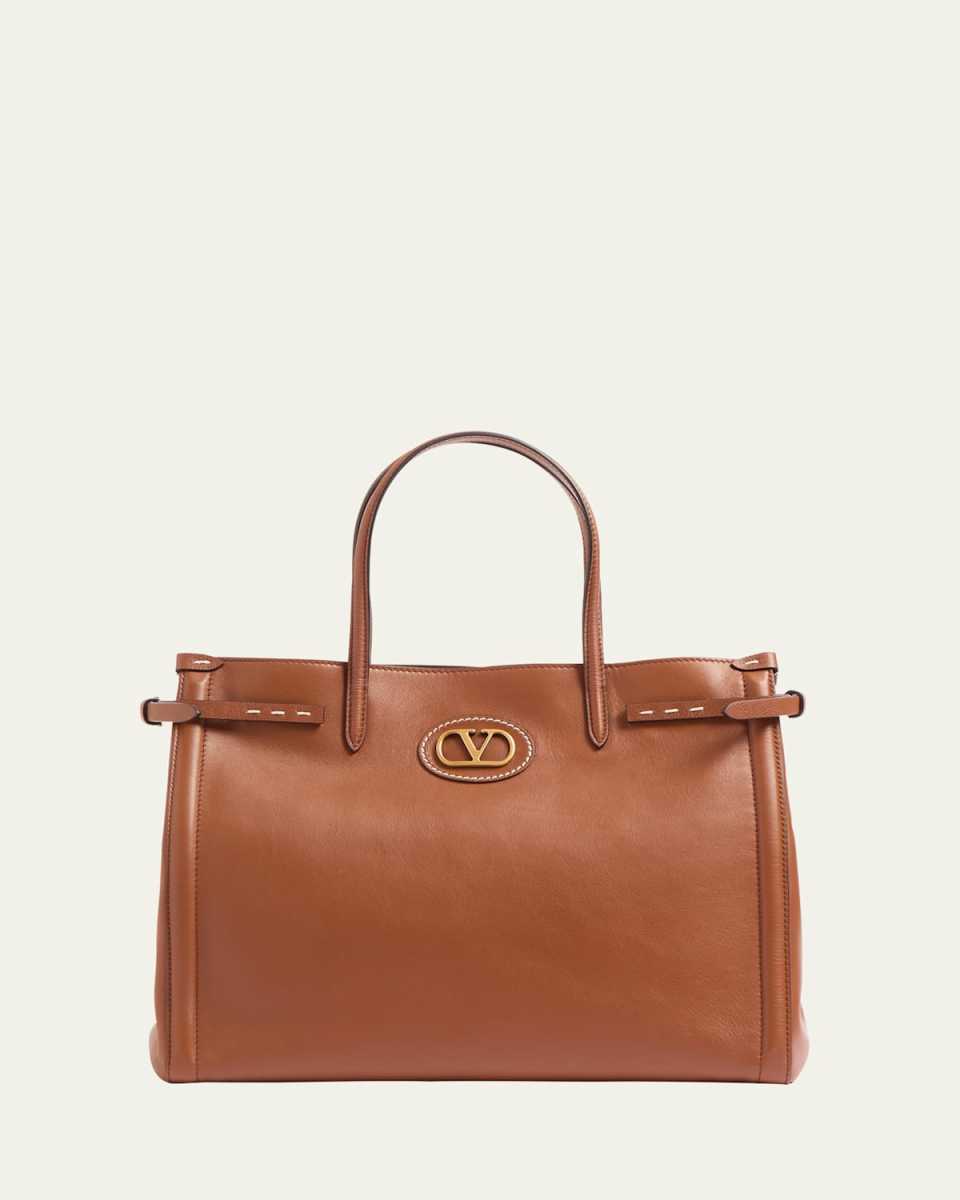 Antibes Medium Leather Tote Bag